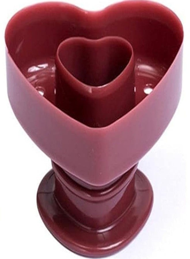 CHOCO DECOR Non-Stick Doughnut Cutter, Baking Tools/Heart Cakes Donut Mold, Simple Operation for Chocolate for Sugar Paste Heart Shape (Pack of 1) - Image 1