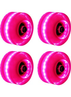 NIBEMINENT 4-Piece Light-Emitting Wheels with 8 Bearing and 4 Cores 