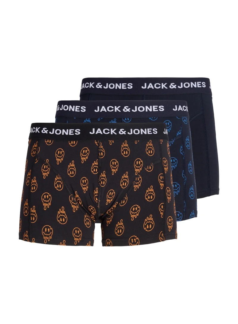 جاك اند جونز 3 Pack Logo Band Trunks