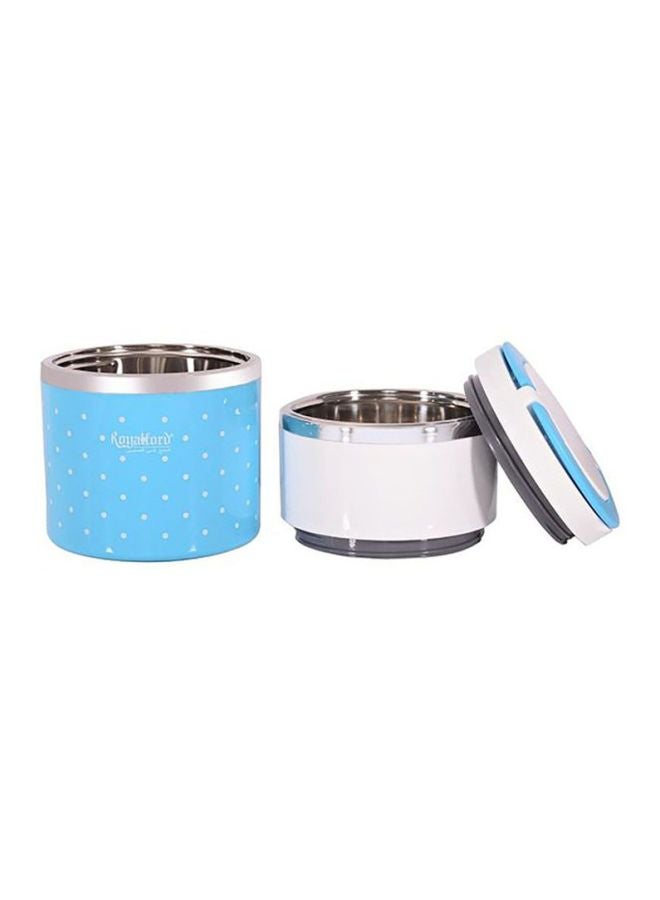 Royalford Lunch Box Blue/White/Silver 930ml - Image 3