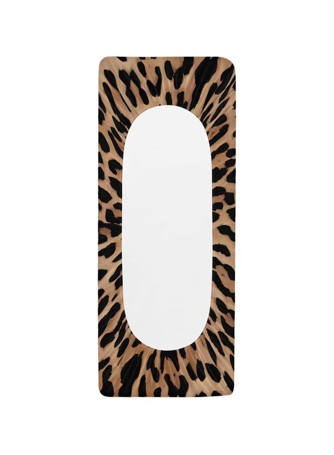 Wideasale Cheetah Leopard Print Diaper Changing Pad Cover Girls Boys Cozy Soft Diaper Change Mat Cover Baby Changing Pad Liners Classic Animal Print,Brown - Image 2