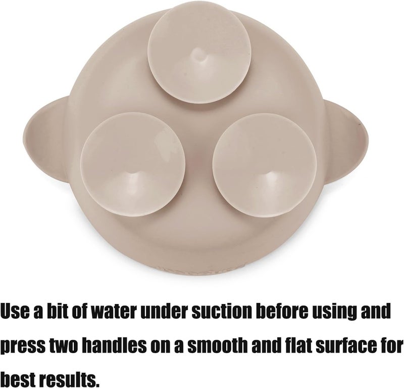 PandaEar 3 Pack Silicone Suction Baby Bowls  3 Baby Feeding Spoons  NonSlip Stay Put Bowls  Soft Silicone First Stage Spoons for Toddlers BPAFree Baby Led Weaning Set Linen Brown Tan - Image 5