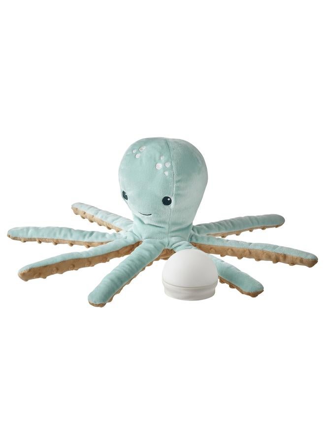Zaboon Soft Toy With Led Night Light, Turquoise Octopus/Battery-Operated - Image 1