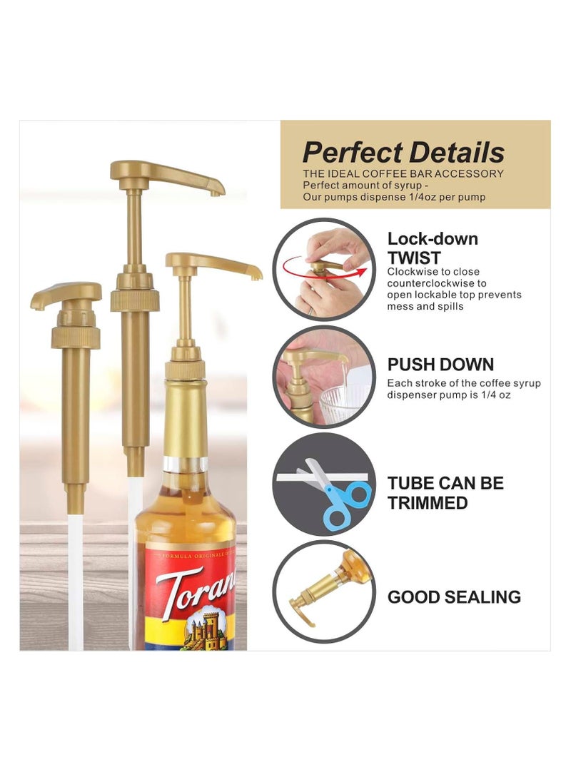 RATSAW 6 Pcs Syrup Pumps Pressure Nozzle Mouth Universal Coffee Pump for 25 to 35mm Glass Bottle Mouth  - Image 4