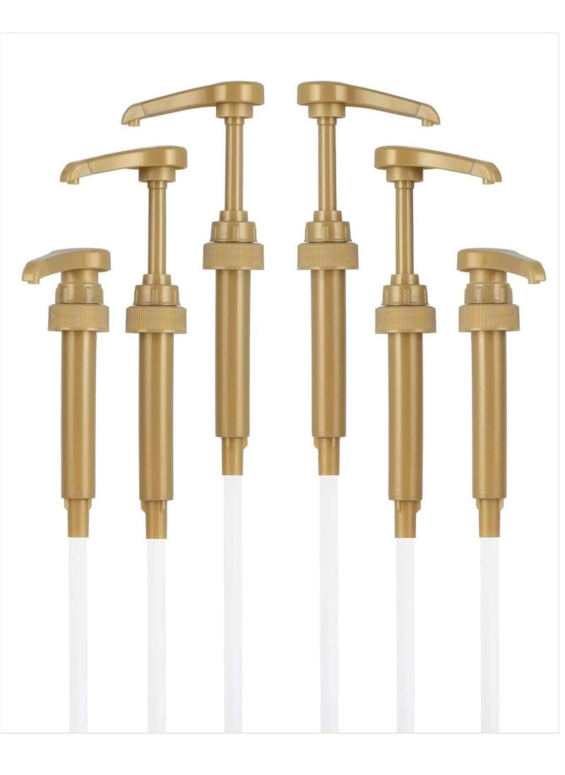 RATSAW 6 Pcs Syrup Pumps Pressure Nozzle Mouth Universal Coffee Pump for 25 to 35mm Glass Bottle Mouth  - Image 1