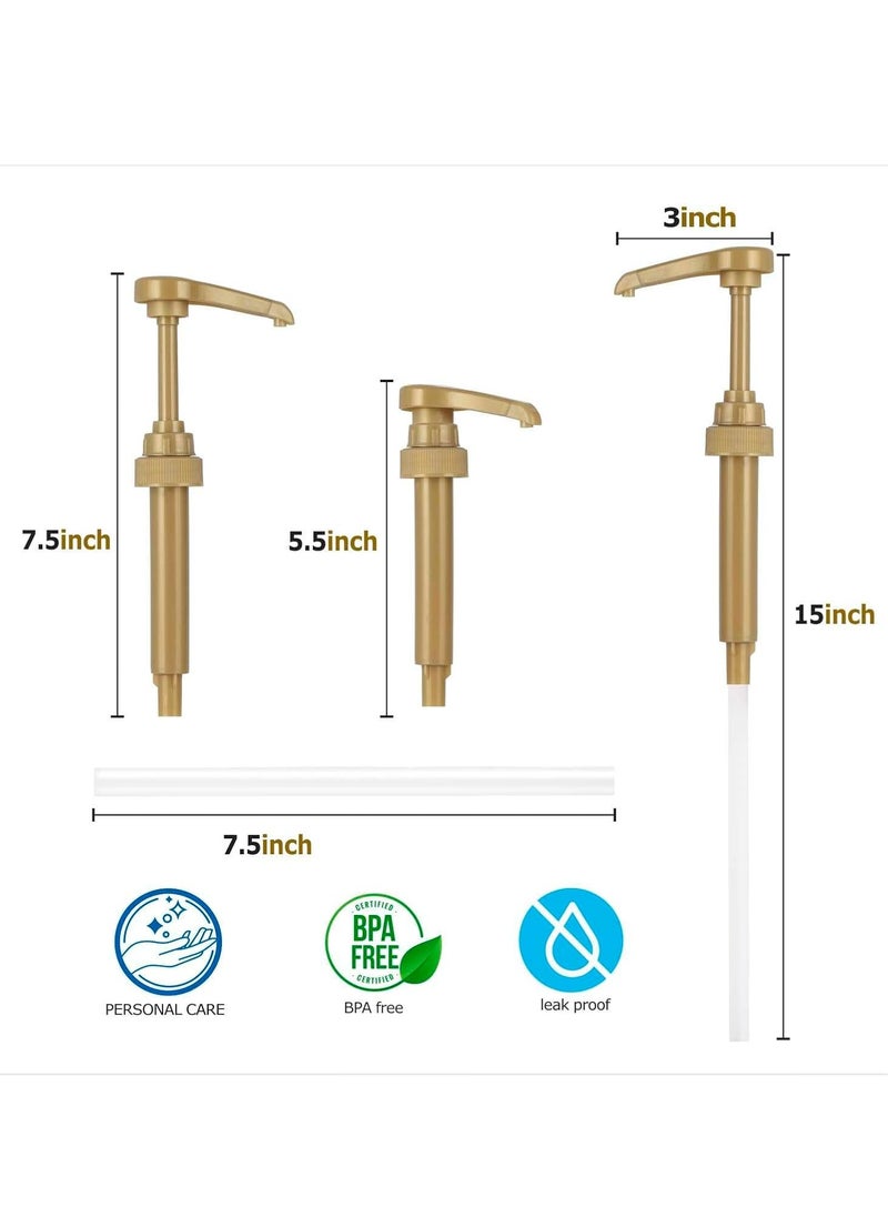 RATSAW 6 Pcs Syrup Pumps Pressure Nozzle Mouth Universal Coffee Pump for 25 to 35mm Glass Bottle Mouth  - Image 2