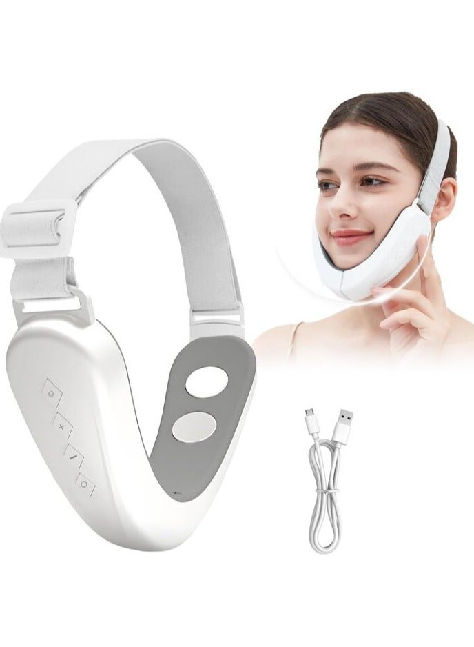 جهاز تدليك الوجه على شكل حرف V، جهاز ذقن مزدوج، 6 اوضاع، 12 مستوى ، جهاز لشد البشرة المترهل، للعناية بالبشرة - Image 1
