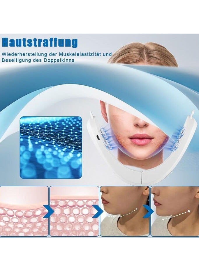 جهاز تدليك الوجه على شكل حرف V، جهاز ذقن مزدوج، 6 اوضاع، 12 مستوى ، جهاز لشد البشرة المترهل، للعناية بالبشرة - Image 4