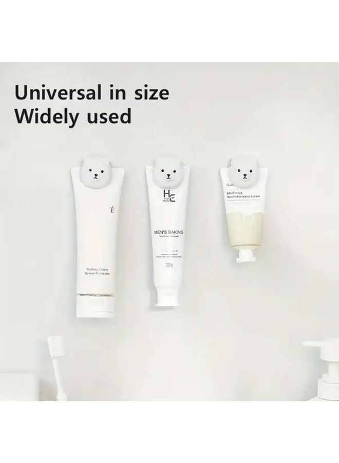 Brown Little Bear Toothpaste Rack Wall Mounted Non Slip Storage Holder - Image 4