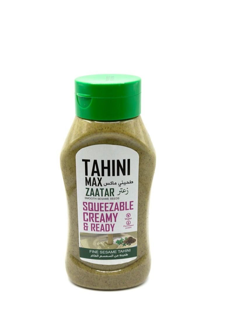 Halawa Max - Halawa Max Tahini Zaatar Smooth Sesame Seeds Cready Squeezble and Ready 500g - Image 1
