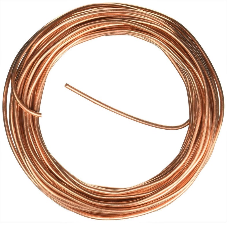 ART IFACT ART IFACT 20 Meters of Bare Copper Wire Dead Soft 999 Pure Copper Wire Without Enameled DIY Jewellery Artistic Science Projects 14 Guage 2032mm 