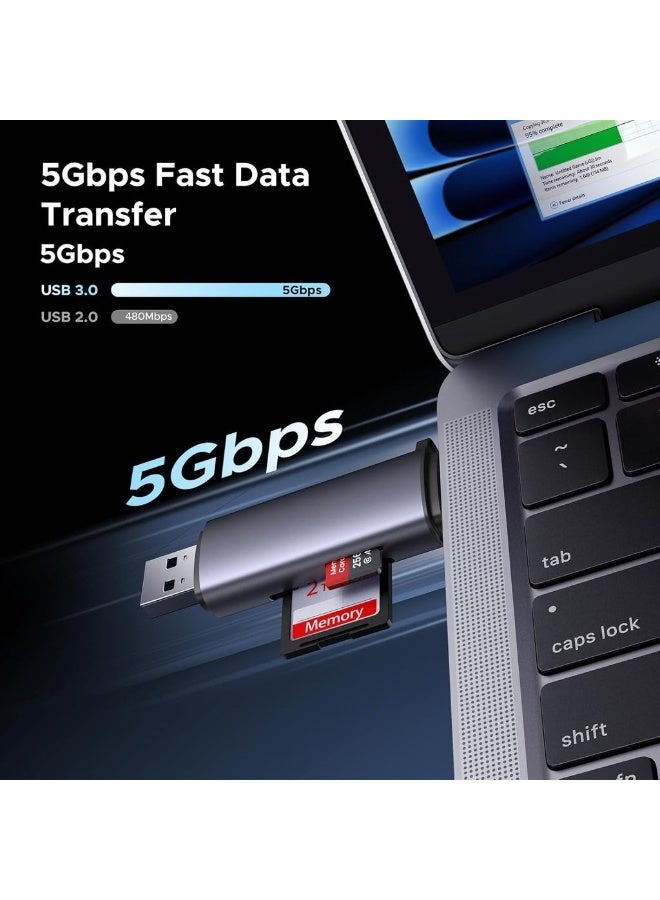 SD Card Reader USB 3.0/USB C OTG Dual Slot Memory Card Adapter For IPhone 16/15 Seri 2022-2016 MacBook Pro 15/16 M1 M2 Mac Air IPad Surface Dell XPS - Image 2