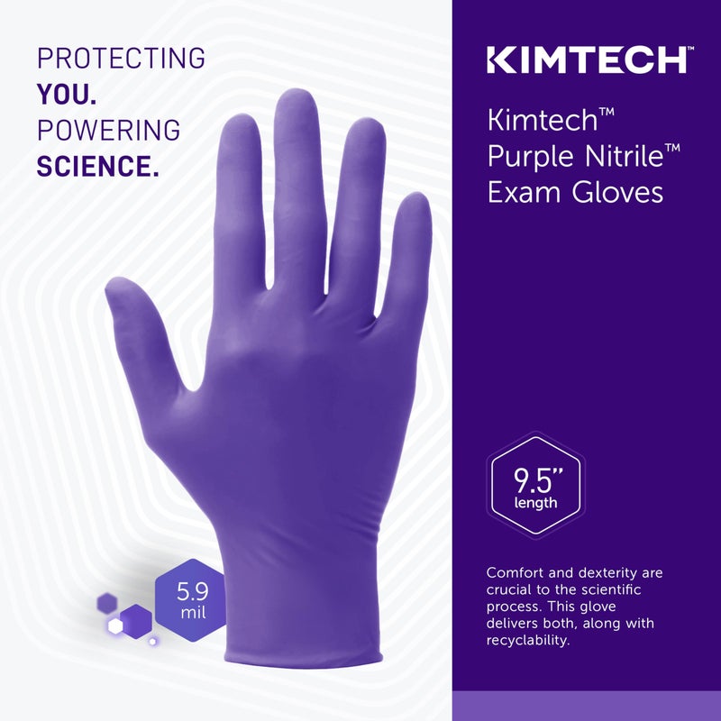 Kimtechâ„¢ Purple Nitrileâ„¢ Exam Gloves (55084), 5.9 Mil, Ambidextrous, 9.5â€, X-Large, 90 Nitrile Gloves/Box - Image 3