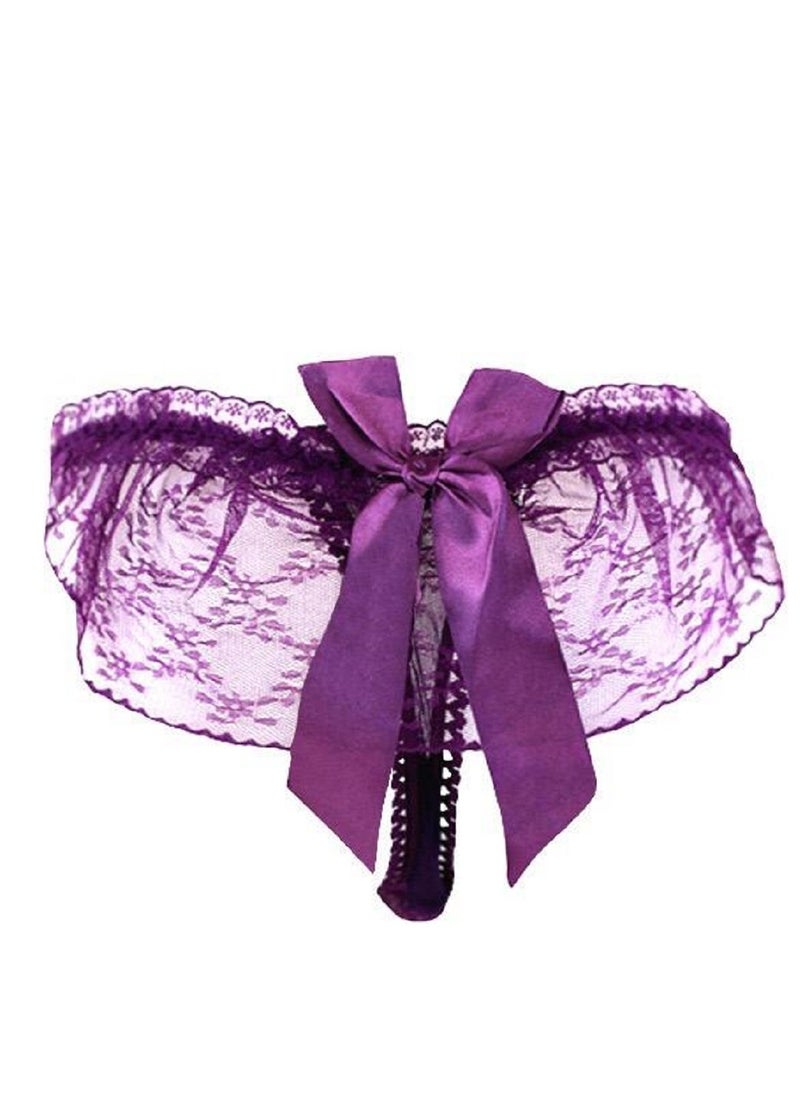 Generic Lace Thong Underwear Low Waist G-String Briefs Lingerie Panty.  - Image 1