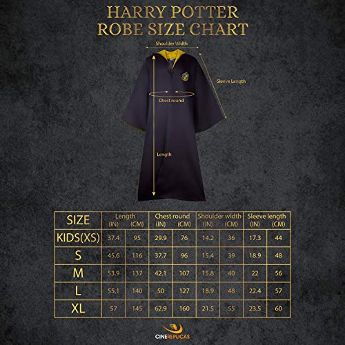 Cinereplicas Harry Potter Hogwarts Robe Hufflepuff XSKids 8y to 10y Official License - Image 3