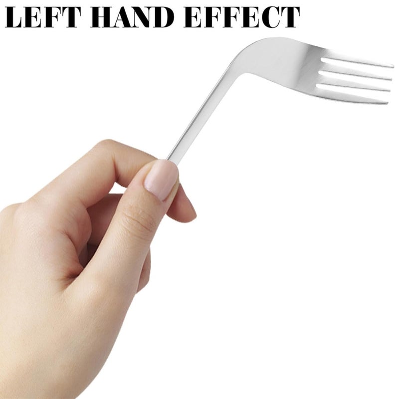 Ergonomic Curved Stainless Steel Self Feeding Forks 2 Piece Set for Elderly Patients - Image 5