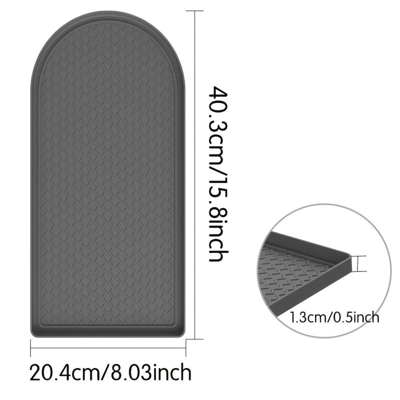 1pc Black Silicone Coffee Machine Mat Non Slip Countertop Protection Tray - Image 3