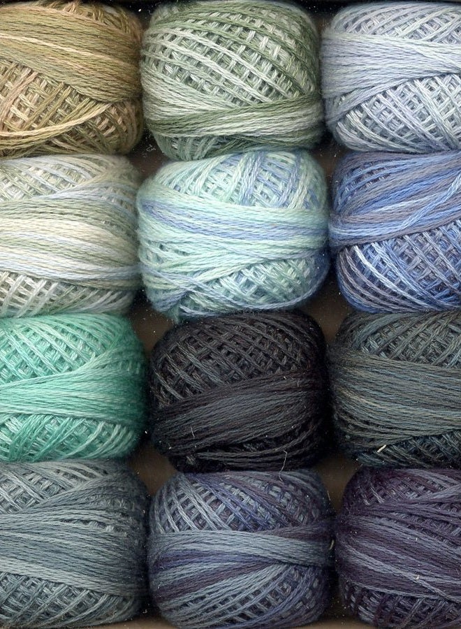 3-Strand Cotton Thread Embroidery Floss 12-Ball Ocean Waves Collection (3SF-OceanW)