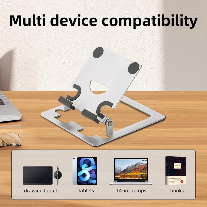 Azonee Aluminum Adjustable Drawing Tablet Stand - Portable & 360° Rotating Holder for Tablets - Image 2