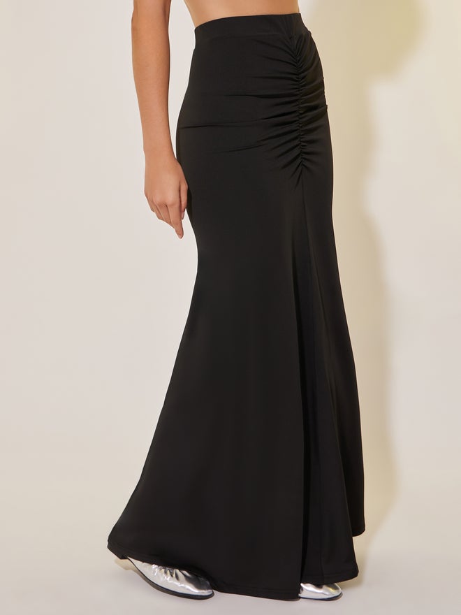 Take Two Solid Bodycon Fit Maxi Skirt - Image 3