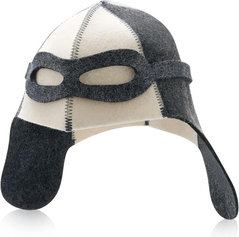 جاجيلي 1 Pcs Captain Sauna Hat Wool Sauna Hat for Men Banya Russian Cap Finnish Cap Felt Gray Color - Image 1