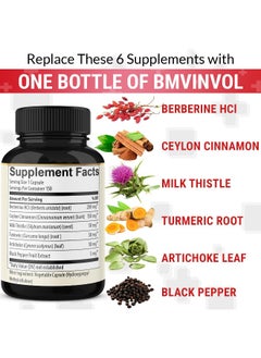 BMVINVOL Berberine Supplement Equivalent to 4700mg - 5 Months Supply - High Potency with Ceylon Cinnamon - Supports Immune System, Cardiovascular & Gastrointestinal Function - Berberine HCl Supplement Pills  - Image 4