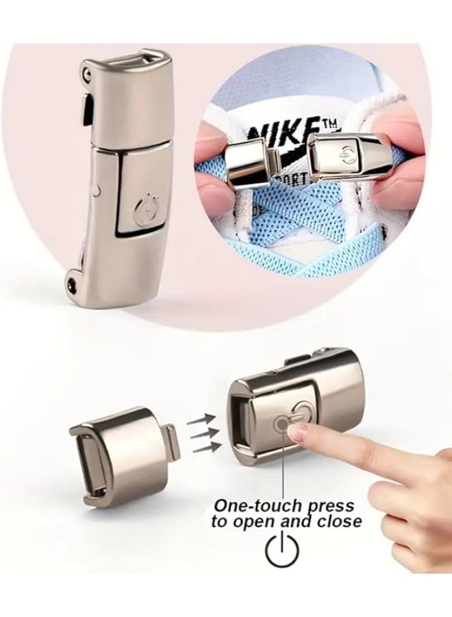 أربطة أحذية مرنة بدون عقد، أسود، 100 سم × 0.8 سم، مشبك مغناطيسي قوي، أربطة أحذية رياضية للجنسين، زوج واحد  أسود - Image 3