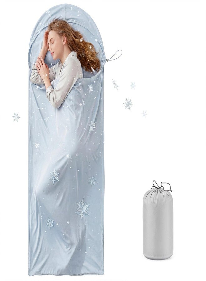 Friendriver Ultralight Sleeping Bag Liner-Silky Soft & Breathable Cooling Adult Sleep Sack - High Elasticity and Quick Dry Travel Sheets with Zipper for Backpacking, Hotel, Camping, Hostels - Image 1