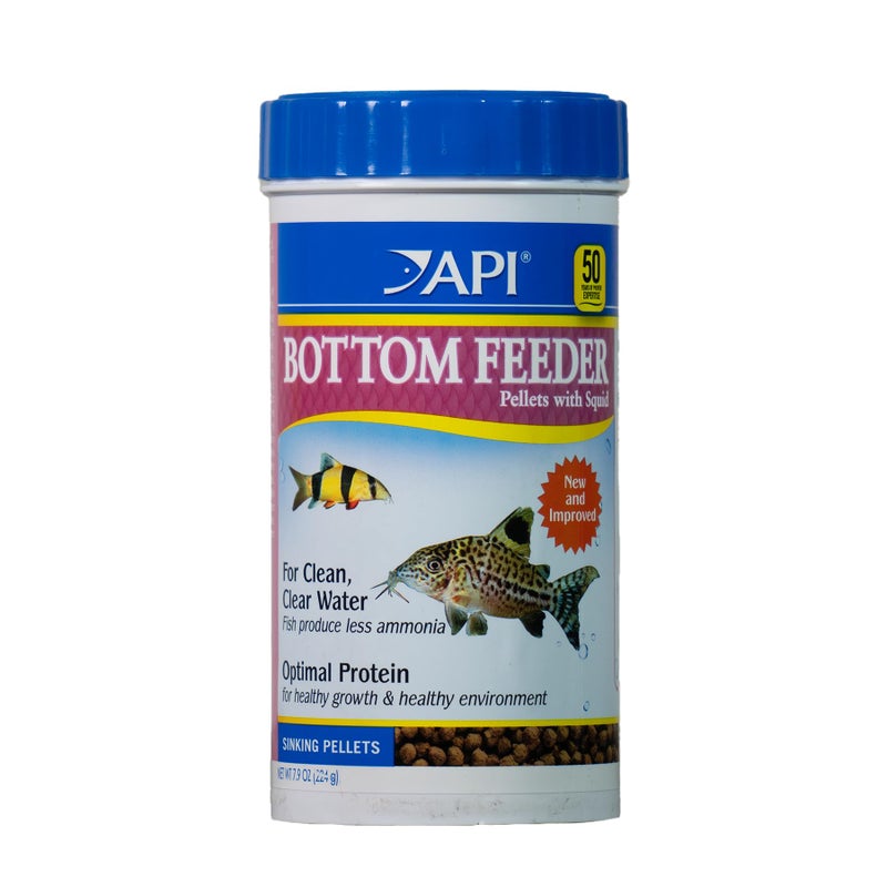 API BOTTOM FEEDER PELLETS WITH SQUID Fish Food 79Ounce Container