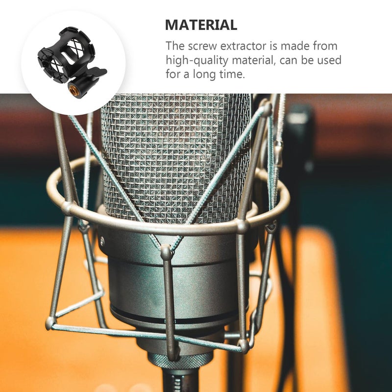 Black Honeycomb Shock Mount 2 Pack Adjustable Vibration Resistant Microphone Holder Stand - Image 4