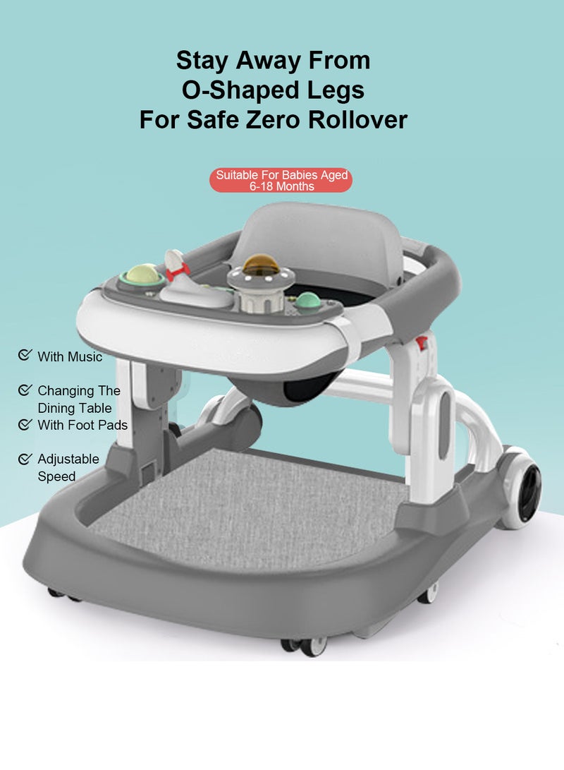 MaBaby Baby Stroller with O-Shaped Legs, Multifunctional Anti Fall and Anti Rollover Function, Girls and Boys Can Sit on a U-Shaped Stroller with Walking Aids - Image 4