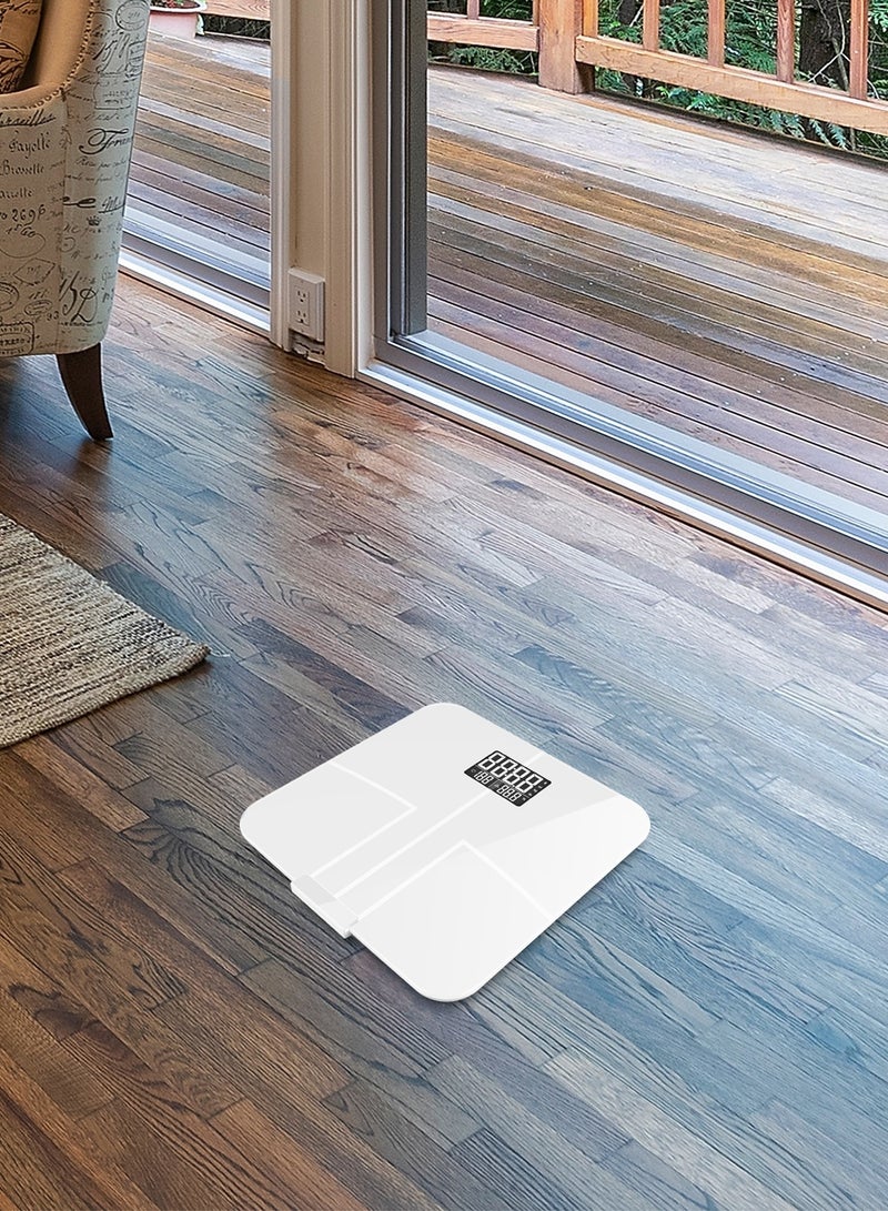 Powerology Smart Body Scale Pro/Wifi Smart Scale with Full Body Composition/ Tracks Weight, Body Fat, Water, Muscle, Bone Mass/ Up to 10 User Profiles/Compatible with Fitbit, Apple Health & Google Health - White - Image 5