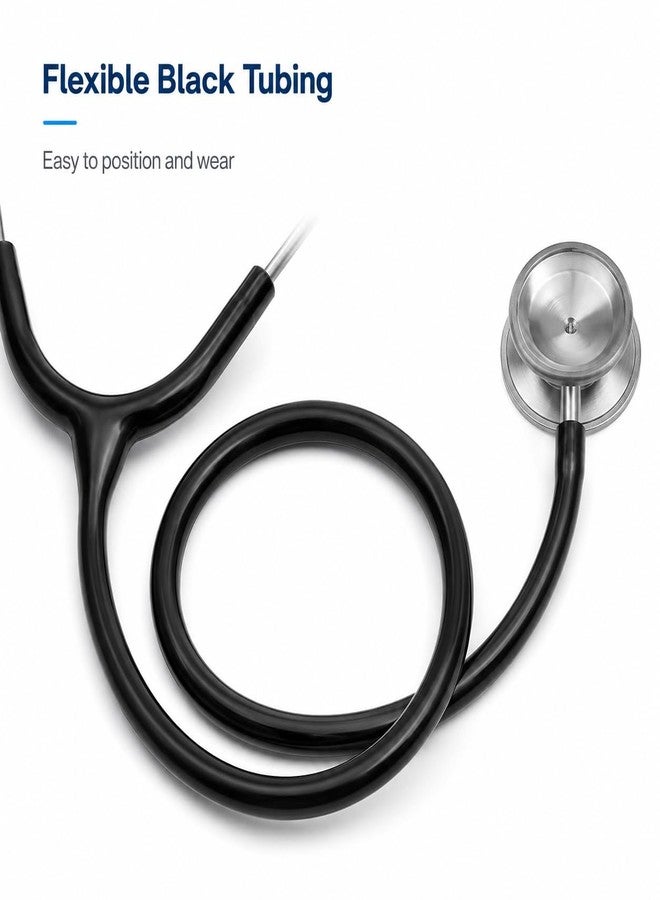 Primacare First Classic Dual Head Stethoscope, Stainless Steel Chestpiece, Professional Medical Stethoscope for Doctors, Nurses, Students, Adult & Pediatric, Black - Image 5