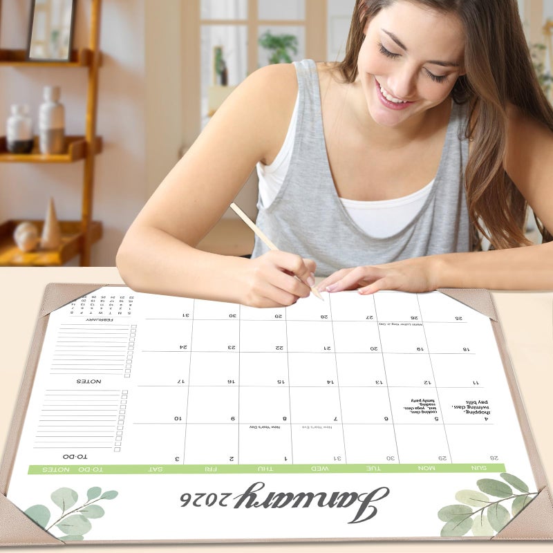 Adronix Desk Calendar 2026-2027 with Desk Mat â€“ 22" x 17" Large Desk Pad Calendar Runs from January 2026 to June 2027, Office Supplies Desktop Monthly Calendar for Home & Office - Image 3