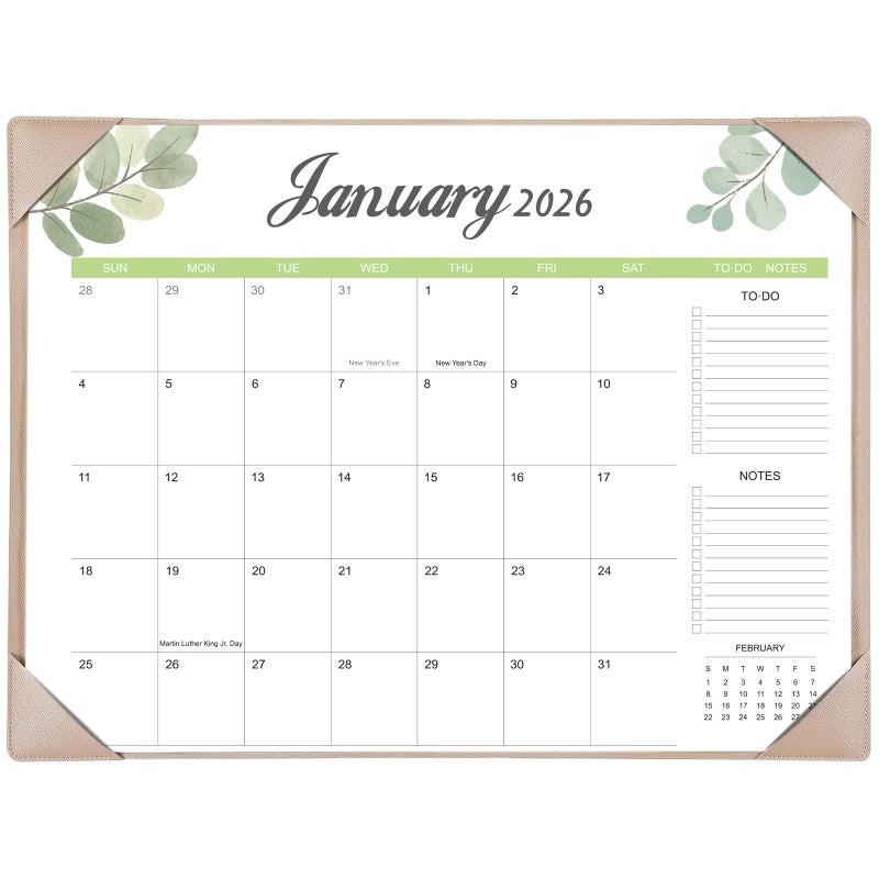 Adronix Desk Calendar 2026-2027 with Desk Mat â€“ 22" x 17" Large Desk Pad Calendar Runs from January 2026 to June 2027, Office Supplies Desktop Monthly Calendar for Home & Office - Image 1