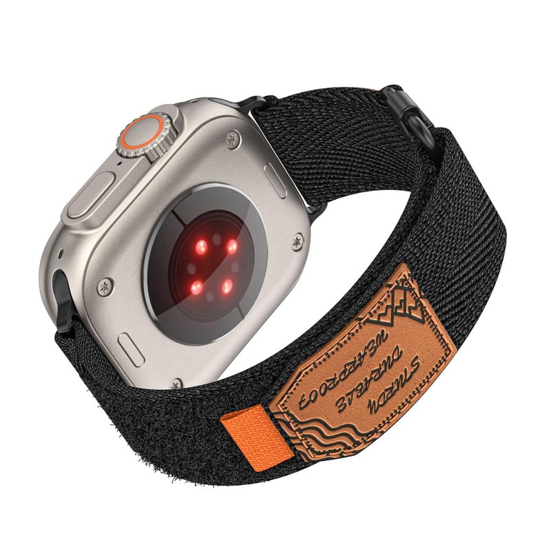 Dado Nylon Modified Strap Compatible with Apple Watch Series 10/Ultra 2/Ultra/9/8/7/6, Woven Band with Metal Buckle - Image 1