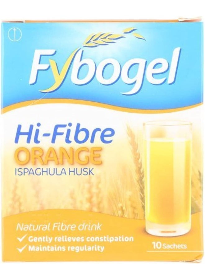 Fybogel Hi Fibre Orange Constipation Relief 10 Sachets - Image 1