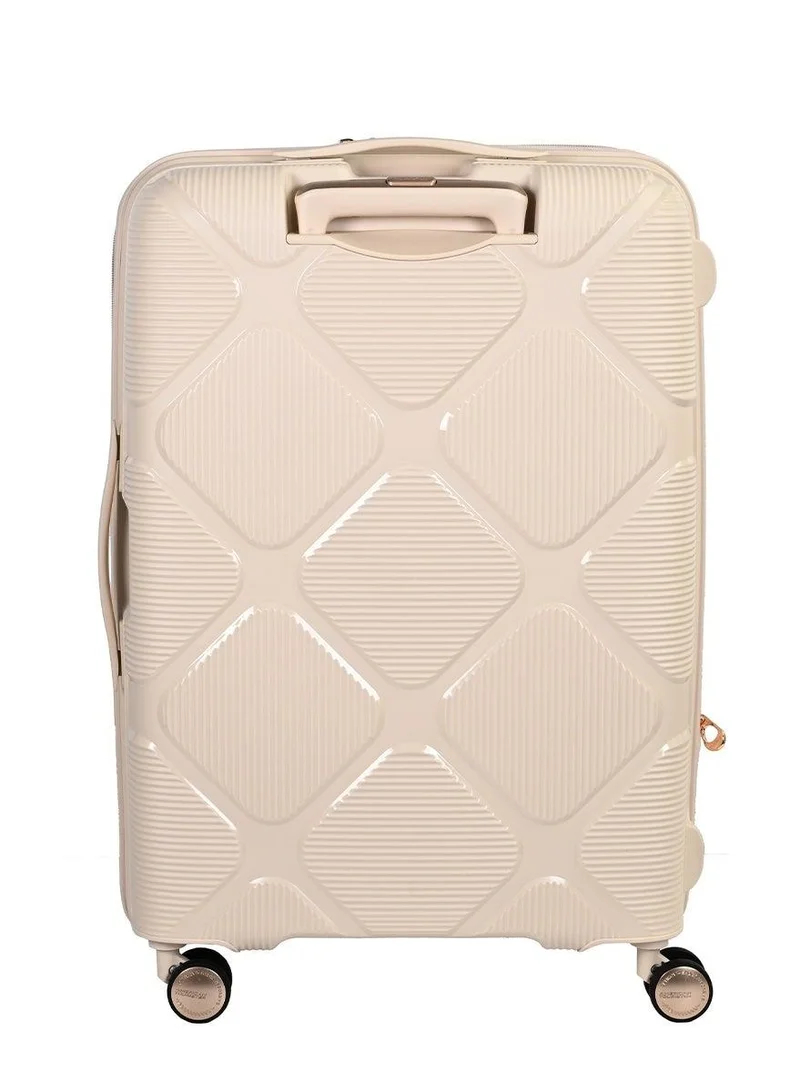 AMERICAN TOURISTER 69 cm / 25 inch instagon suitcase, check-in size 69 cm / 25 inch, 4 double wheels, hard top, polypropylene, cream|duosaf™ security zipper|tsa 008 lock|optimov™ shock absorbing wheels|expandable - 3 years international warranty  | Best Price UAE