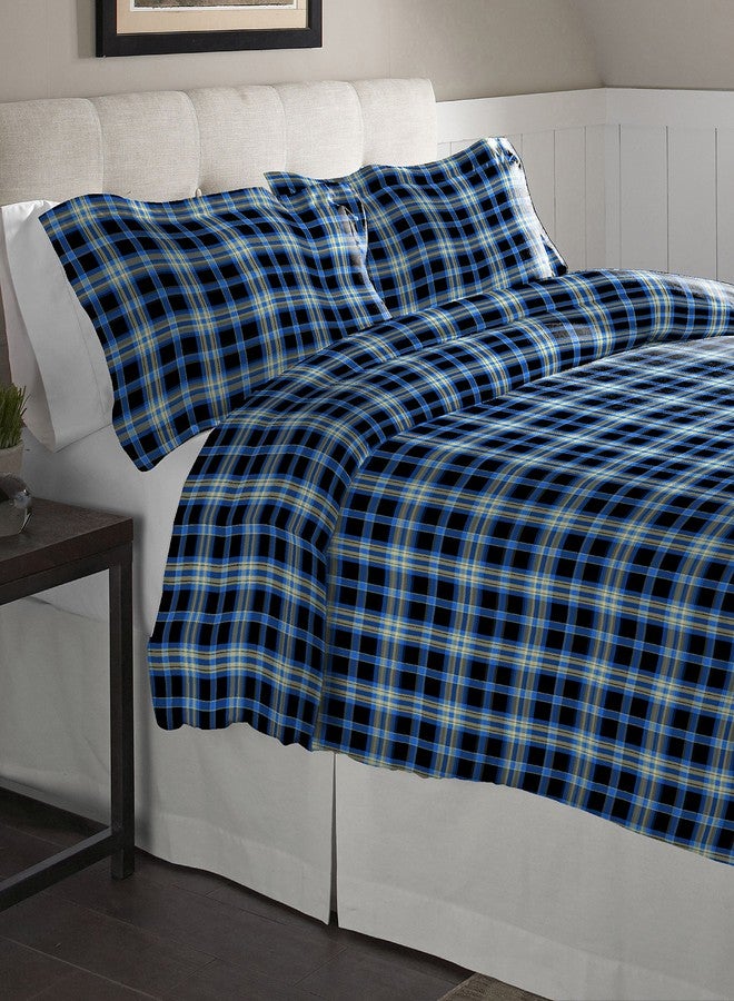 Pointehaven Flannel Oversized Duvet Set, Twin, Ashby Plaid - Image 1