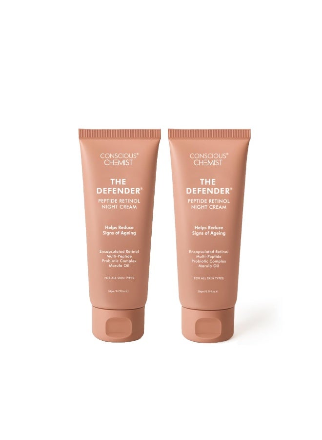 كيميائي واعي كريم مرطب كونشيس كيميست® بتركيز 0.5% ريتينول | 100 غرام | كريم ليلي، كريم للوجه للرجال والنساء، كريم متعدد الببتيدات مضاد للشيخوخة، يقلل من الخطوط الدقيقة وخطوط الرقبة والتجاعيد، مناسب لجميع أنواع البشرة - عبوة من قطعتين - Image 1