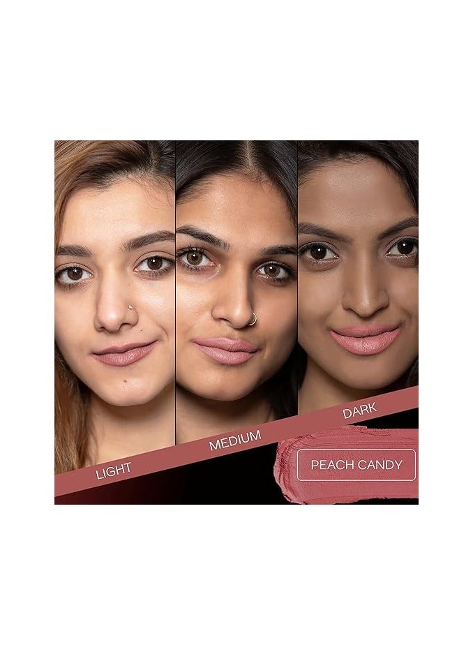 facescanada Weightless Matte Finish Lipstick Peach Candy 14 4gm - Image 2