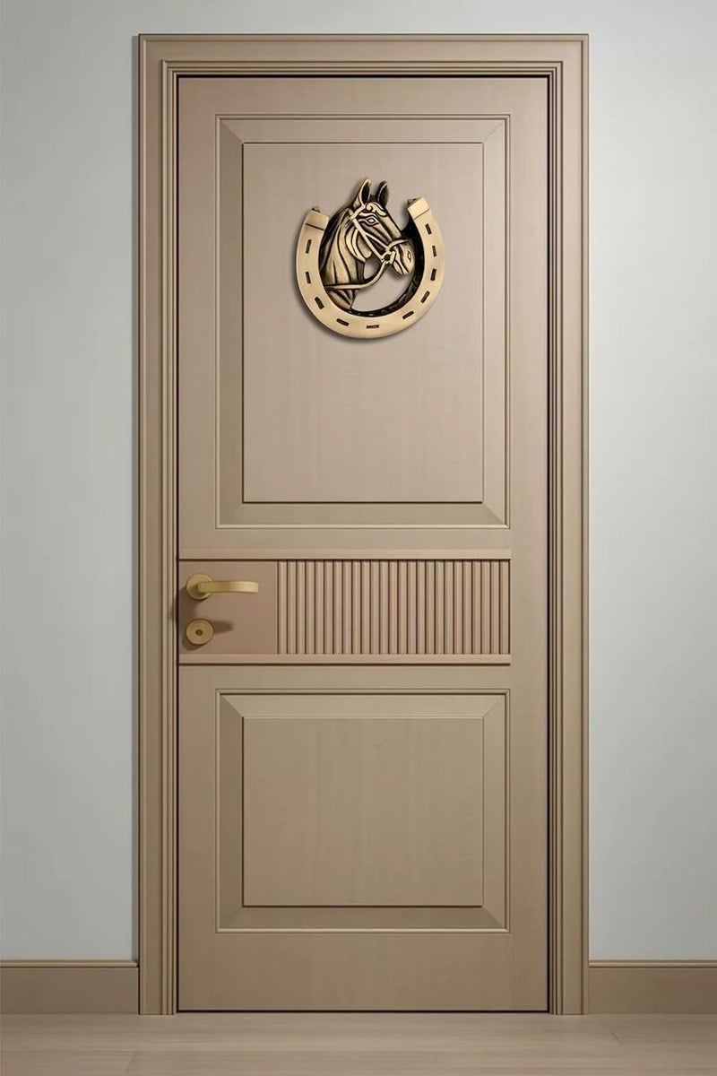 DEVDECOR Antique Brass Ring Door Knocker – Vintage Round Handle with Textured Grip for Main Door, Gate, or Cabinet – Classic Decorative Hardware (4.7x4.5 inch) - Image 1