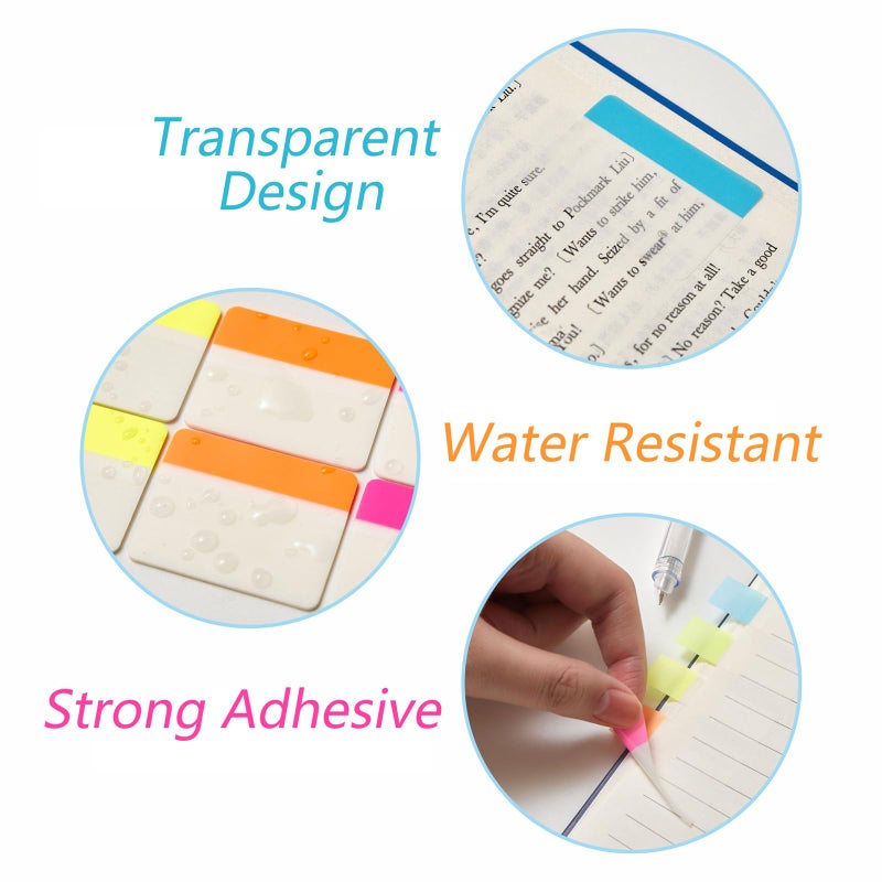 Quellance Sticky Index Tabs Book Page - 500Pcs 2 Inch Writable Colored Pages Markers, Repositionable File Tab Flags Labels Self Adhesive Reading Divider Sticker for Books, Binders, Notebook and Folders (21 Set) - Image 3