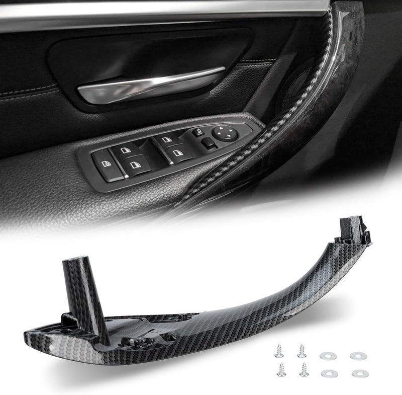 WEILEITE Front Left Driver Side Interior Inner Inside Door Pull Handle Grab Trim Compatible with BMW 3 Series 4 Series 320,328,330,335,M3 2012-2018 and 428, 435,M4 2014-2017 Replace 51417279311 - Image 1