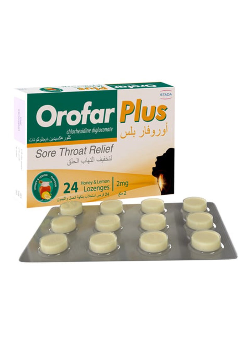 Orofar Plus Lozenges 24S Honeyandlemon 