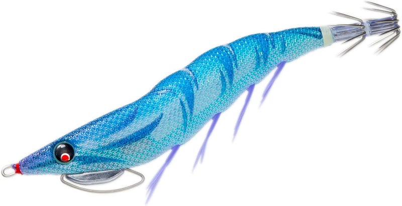 Duel A1770-BLB EZ-Q Cast Plus Squid Jig, No. 3.0, Luminous Blue - Image 1