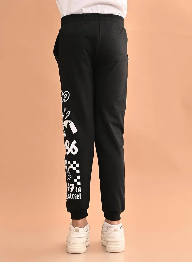 LILPICKS Graphic Prints Ankle Length Joggers by Styli