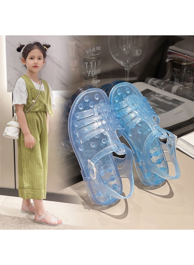 New Cute Children's Garden Shoes Summer Outdoor Sandals Pvc Solid Color Princess Bird Nest Shoes Non-slip Slippers