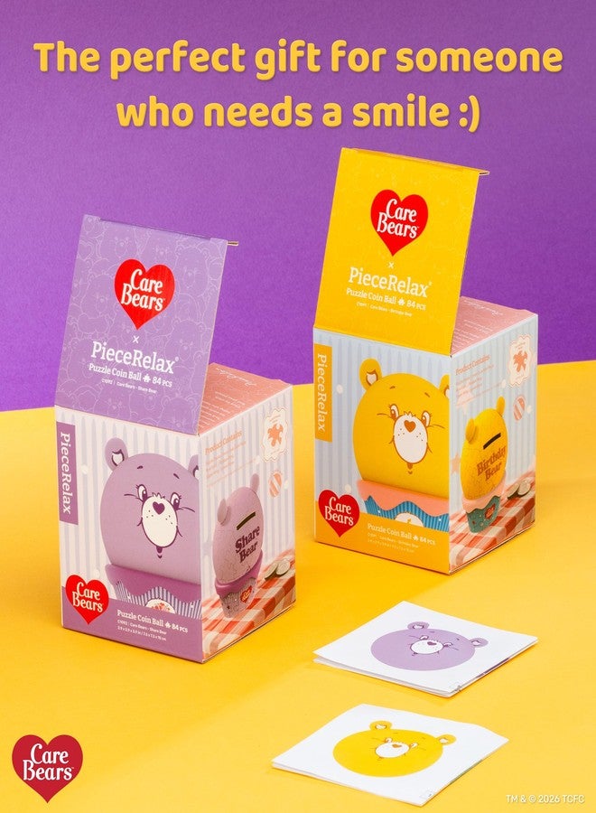 PieceRelax Care Bears™ by PieceRelax 3D Puzzle Coin Bank - Birthday Bear - Office and Home Decoration Made By 84 Curved Plastic Puzzle Pieces, Unique Gifts for Puzzle Lovers [C1091] - Image 4