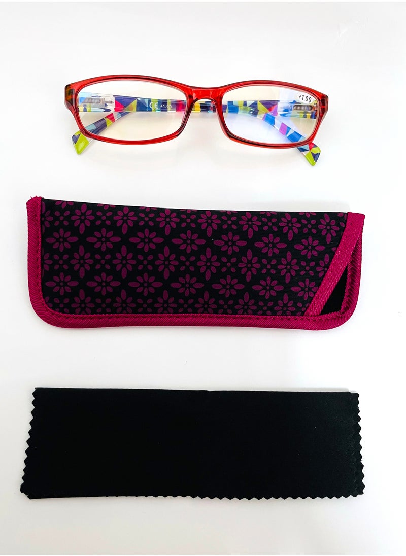 LANLANG - LANLANG 3-Pack Blue Light Blocking Reading Glasses for Women with 3 fashion colors, Spring Hinge, Anti Eyestrain Anti UV including 0-4.0 diopters L-L010 - Image 1
